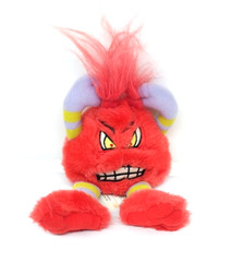 Vintage 1998 Silly Slammers Bean Bag Plush Fitz Red Furry Monster No Sound