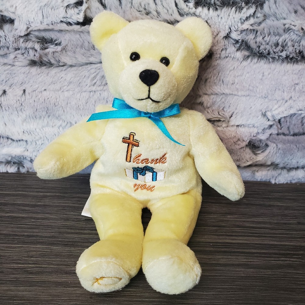 Holy Bear Appreciation The Thank You Bear Yellow Religious Praise Bible God Gift