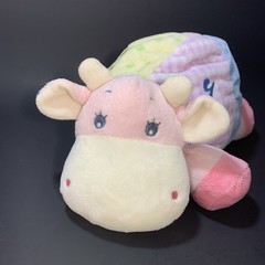 Aurora Baby Stuffed Animal Rattle Pastel Numbers Cow Hippo Plush
