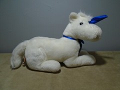 VINTAGE 1988 DAKIN SOFT CLASSICS WHITE UNICORN IN TUX 12” PLUSH (ML379)