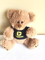 Top Buzz Advertising Promotional Brown Teddy Bear Plush Stuffed Animal Toy 8″H