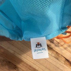 New*Jellycat Small (7.5″ x 10.5″) Teal & Orange Drawstring Bag
