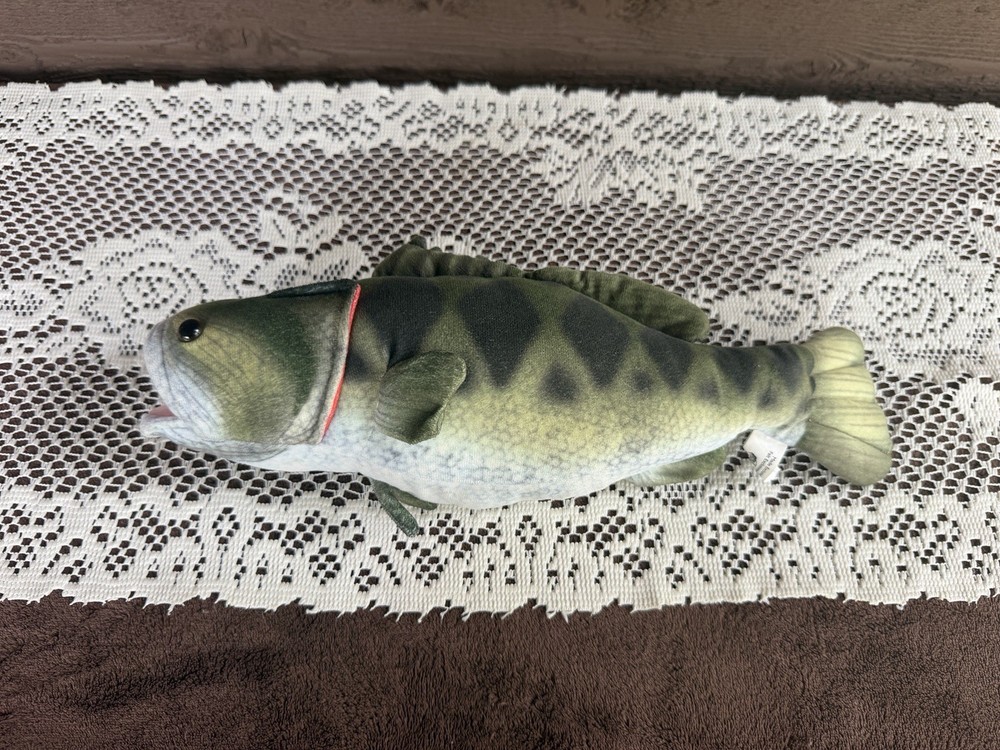 14” Bass Pro Shops Largemouth Bass Plush Stuffed Animal Fish Realistic Fun!