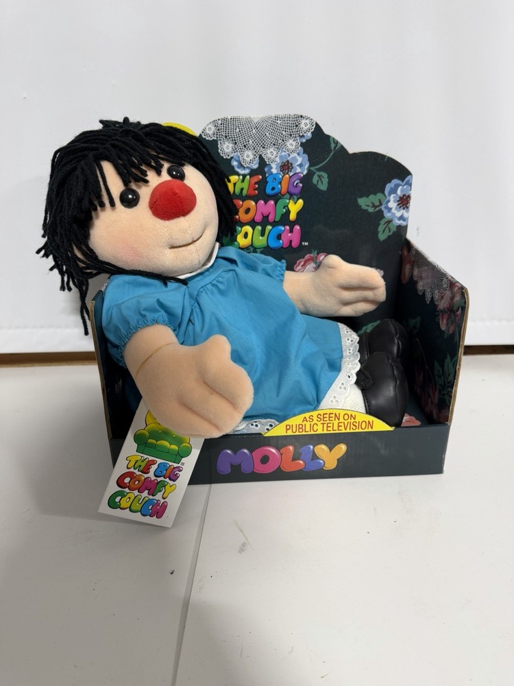 1995 The Big Comfy Couch Molly Doll Plush IN BOX & COMPLETE VTG Clown 90s RARE