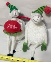 Vtg Hallmark Dayspring Christmas Woolly Lamb Plush 2008,2009 Jesus Is The GIFT