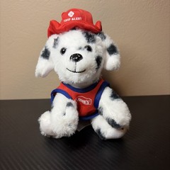 Lowes Dalmatian Puppy Dog Plush First Alert Fire Helmet Hat 6” Stuffed Animal