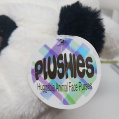 Panda Purse Plushies Huggable Animal Bag Clutch w/Tag #D-22