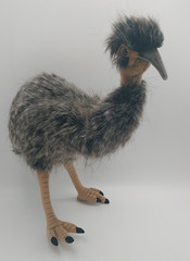 HANSA Baby Emu Plush Toy Handcrafted Life Like Standing 15″H