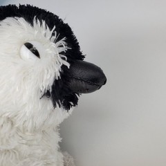 Aurora World Penguin Chick Plush Stuffed Animal Grey White Black 7 Inch
