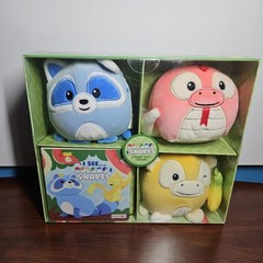 Bendon Colors & Shapes Book Gift Set: Riley Raccoon, Milo Monkey, Simon Snake
