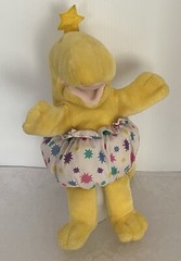 Vintage GUND Zwibble Dibble Plush 1988-1990 Stuffed Dinosaur Puppet w Star