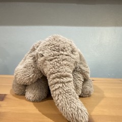 Jellycat Bashful Elephant Gray Plush Stuffed Animal Small 6-14 in 2014 BASH2EL