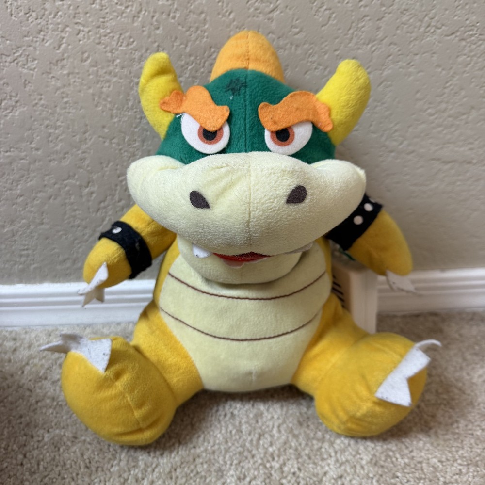 Vintage 1998 BD&A Super Mario Bros. Bowser Interactive Talking Plush Toy 12″