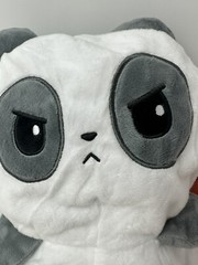 Teeturtle Reversible Panda Plush Happy Angry Orange Kitty 13″ and 7″