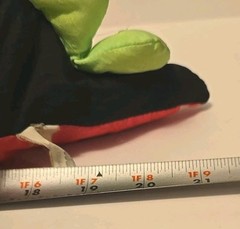 Stuffins Dinosaur Dragon Monster Plush Puffy Nylon Black & Neon Pink Parachute