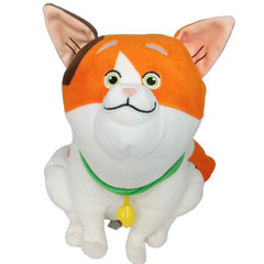 Disney Big Hero 6 Mochi Cat Plush 10″ White Orange Stuffed Animal Toy Kids Gift