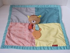 Skip Hop Bear Baby Security Blanket Lovey Cub Fish Teether Squeaker 2017 14″