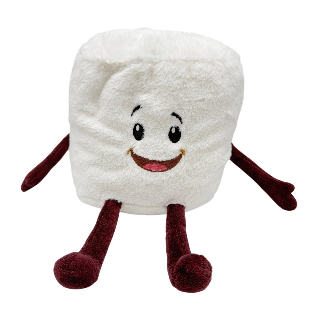 Hershey’s S’mores Smooshy Marshmallow Plush White Brown Embroidered Stuffed Toy