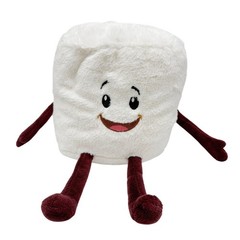 Hershey’s S’mores Smooshy Marshmallow Plush White Brown Embroidered Stuffed Toy