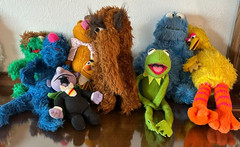 9 Sesame Street Plush Big Bird Elmo Kermi Snuffy Oscar Hasbro Gund Knickerbocker