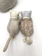 1992 Kitty Surprise Gray Cat With 2 Kittens Vtg Hasbro Plush Just Play Pink Bows
