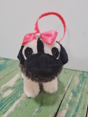 Demdaco Bow Wow Boutique Small Pug Dog Wristlet Purse “Trudy” Plush 6 Inch