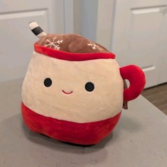 Squishmallows Hot Cocoa Plush Doll Small Christmas Red Brown Beige 2021 Washable