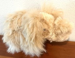 NWT Baby Alpaca Fur 8″ Beige Elephant Plush Made in Peru Classic Alpaca