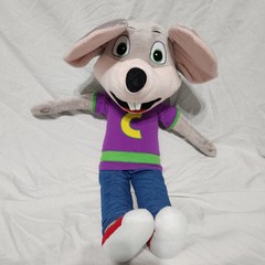 Chuck E Cheese Jumbo Plush Stuffed Animal Toy Purple Shirt Jens Mouse 26”