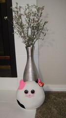 NEW TY Squish A Boos Cat- Muffin – White Black Pink 9″