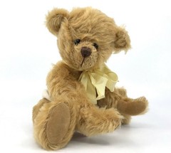 Clemens Spieltiere Baby Teddy Bear Gold Mohair Plush Tags 7.5in wears Knickers