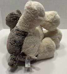 Aurora Plush Brown & Cream Dog Frosted Fur Floppy Ears 10” Cream Bow 2015