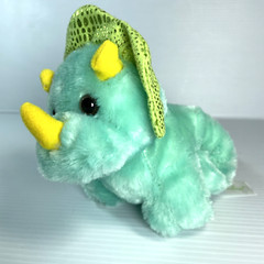 Homerbest Wrist Wrap Green Triceratops Soft Plush Toy Stuffed Animal Bracelet
