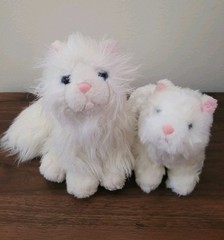 Ganz Webkinz Lot of 2 Persian Cats Full Size and Lil’ Kinz Plush Toys No Codes