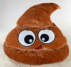 Hat Poo Poop Emoji Soft Stuffed Swirl Plush 13″ Brown Pillow Fiesta Brand