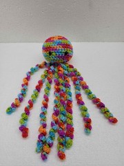 Octopus Soft Plushie, Sensory Toy, All Ages, Multicolor, Handmade Crochet NEW