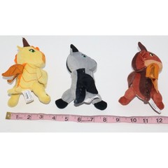 Bullsitoy Wings of Fire Plush Set Cutie Cuffs Sunny Clay Starflight 3 pc Lot