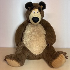 Masha And The Bear Stuffed Animal Plush Toy 19” Simba Toys Brown Bear Russia