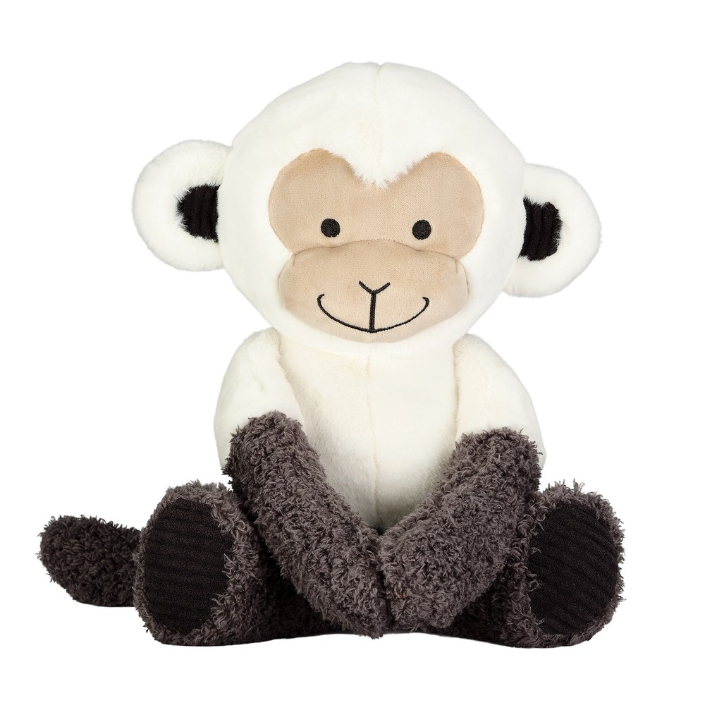 Lambs & Ivy Jungle Party White/Gray Plush Monkey Stuffed Animal Toy – Charlie