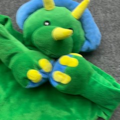 Cuddle Covers Dinosaur Buddy Cover Green Plush Animal Pillow Case