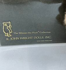 R John Wright 8in Winnie The Pooh Bear 1986 Limited Ed Alpaca Wool Plush Box Vtg