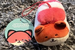 Anirollz Orange Foxiroll Shrimp Sushi Nigiri Rice Stuffed Fox Animal Plush 6”