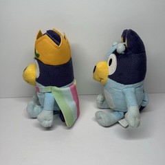 Lot of 2 Bluey 8″ Plush Stuffed Animals: Bluey & Queens Bluey Moose Toys Ludo