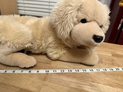 Toys R Us FAO Schwarz Golden Retriever Stuffed Plush 18” 2012 Laying Down