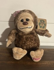 The Petting Zoo Bigfoot Sasquatch Girl Stuffed Animal Plush 10.5” Brown Toy NWT
