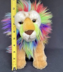 San Diego Zoo Lion Plush Rex Rainbow Fur Wildlife Alliance Stuffed Animal Toy