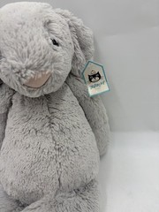 NWT Jellycat Bashful Bunny Plush Silver Grey Medium 12″ Stuffed Animal Cute Soft