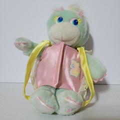 Vintage 1988 Mattel Turtle Tots Torry 9″ Plush Stuffed Animal Shell Backpack