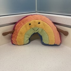 Jellycat Amuseable Rainbow Plush Smiling Soft Baby Nursery Lovey Pillow