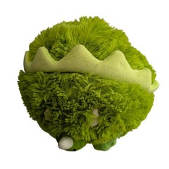 Redemption Plus Green Triceratops Round Plush Shaggy Dinosaur Stuffed Animal